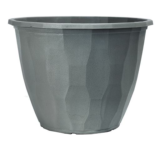 pebble gray tall saturn planter