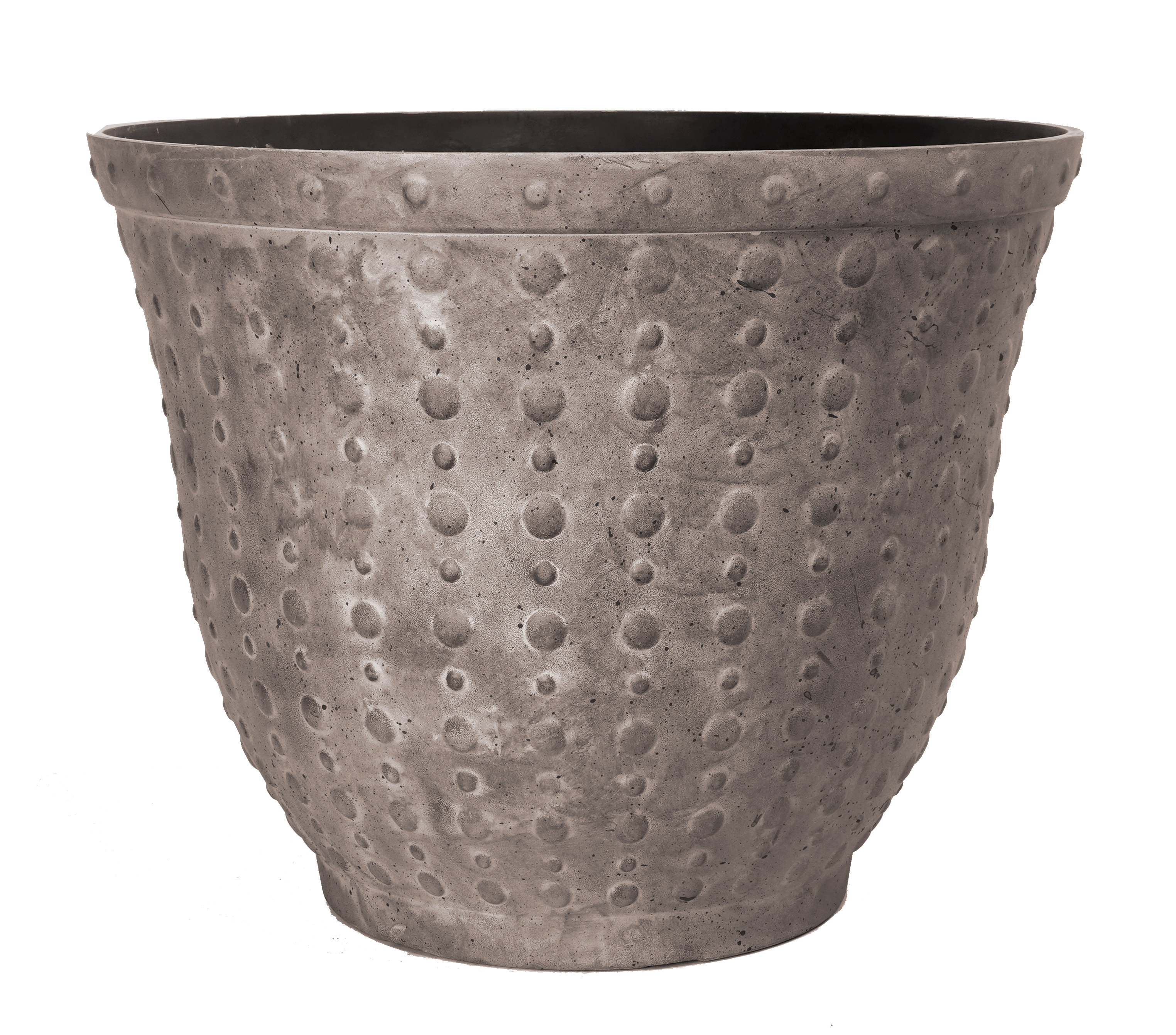 image of faux rock hobnail planter