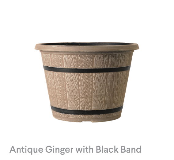 image of Antique Ginger with Black Band Riverstone Planter