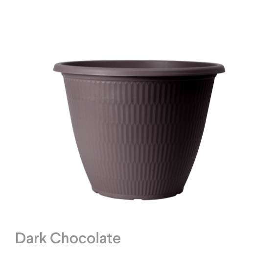 image of Dark Chocolate Wash Riverstone Planter