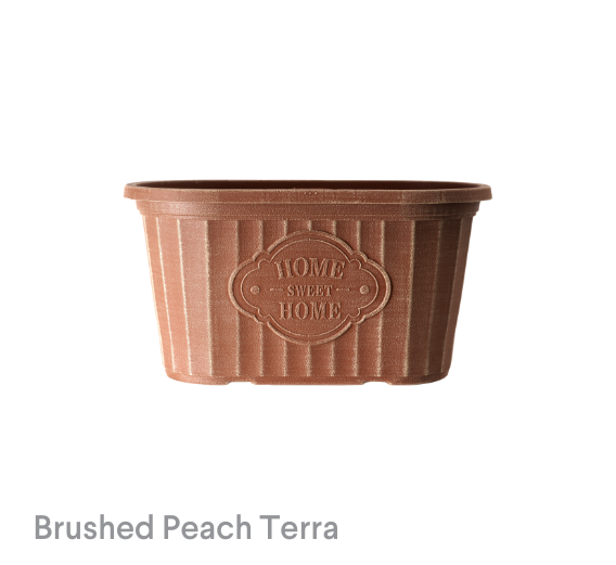 image of Brushed Peach Terra Riverstone Planter